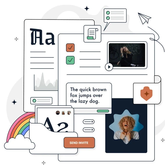 Bold, stylized text displaying the letters "BS" in a modern sans-serif typeface against a dark background, emphasizing strong typographic design.